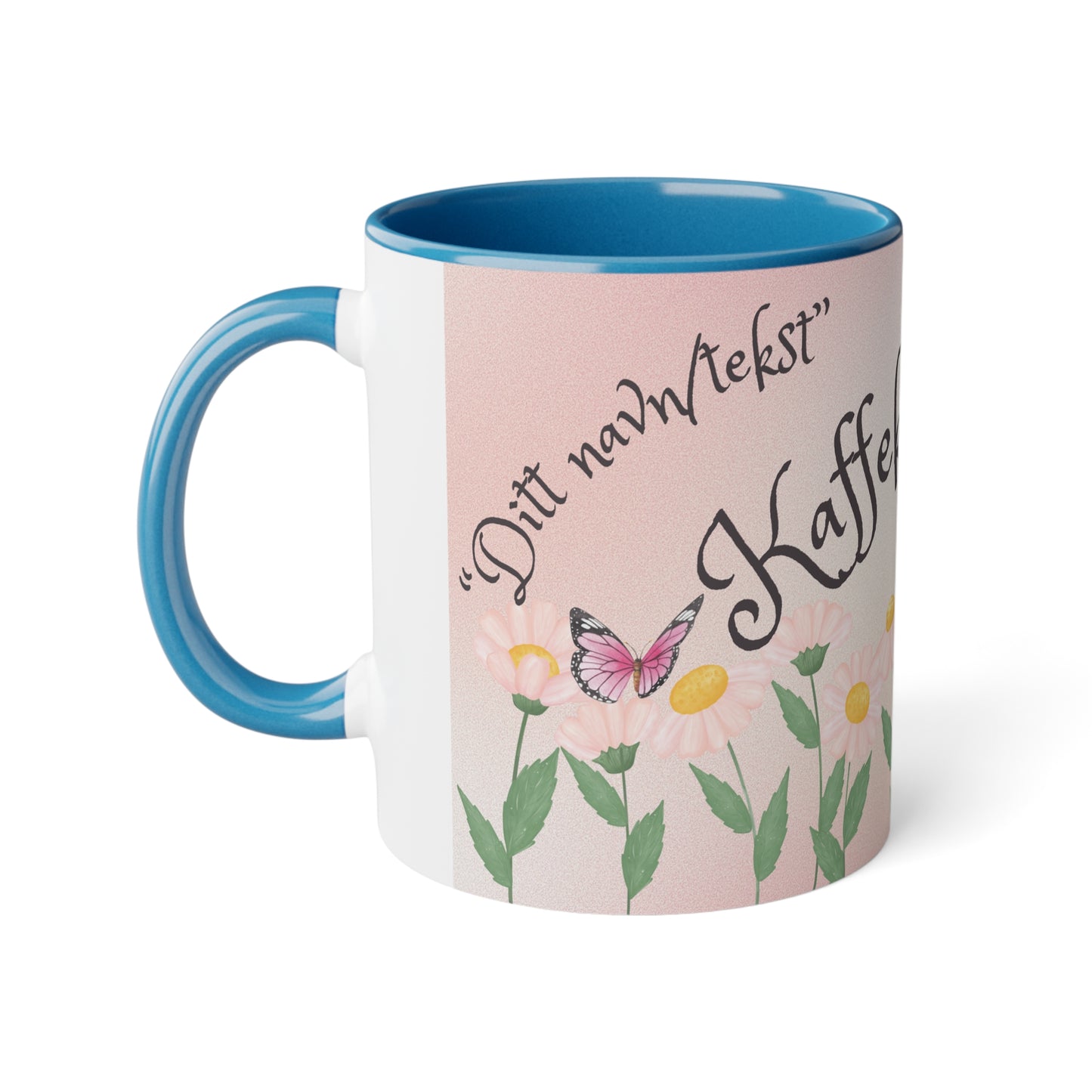 Sommerfugl 2 - Kaffekoppklubben med ditt navn/tekst