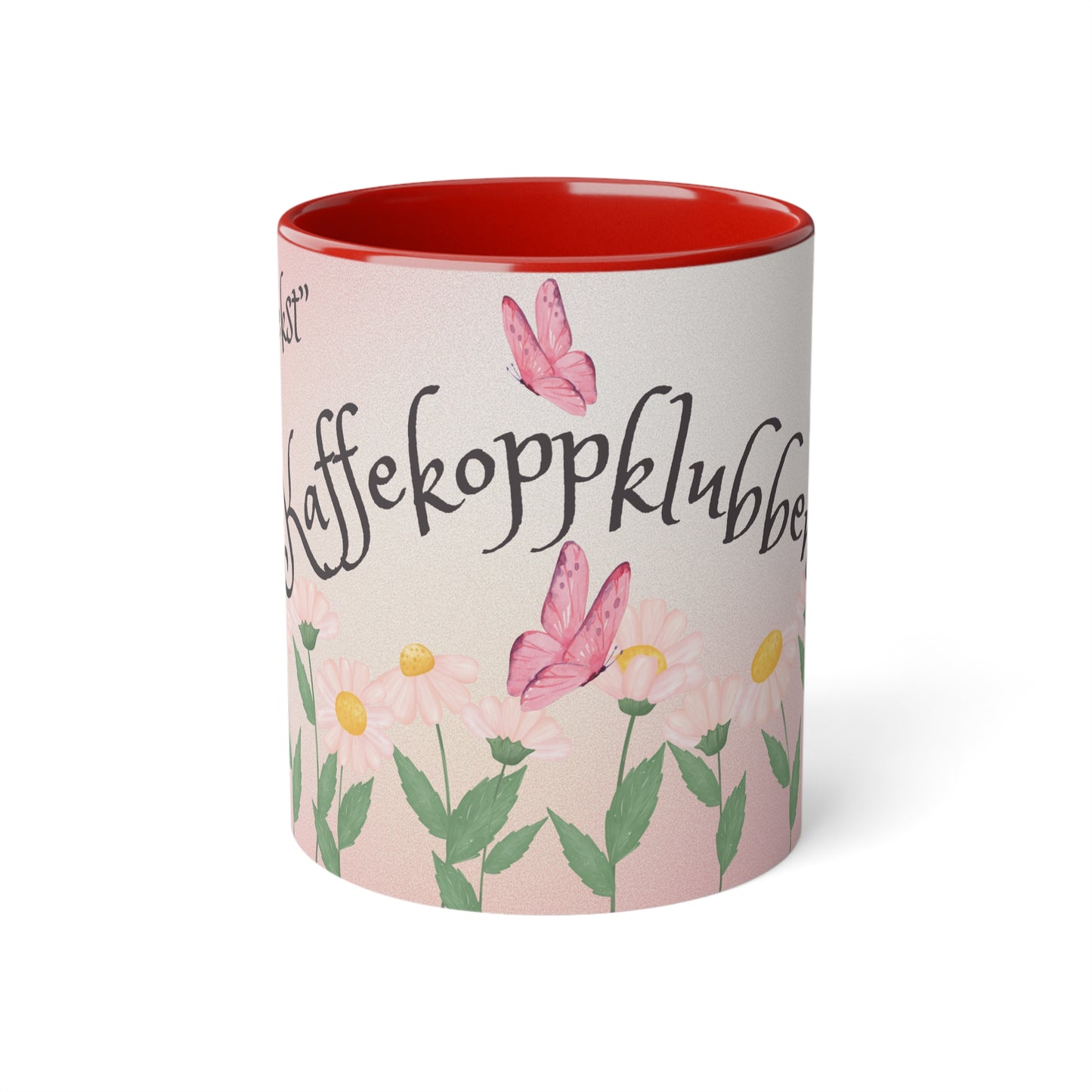 Sommerfugl 2 - Kaffekoppklubben med ditt navn/tekst