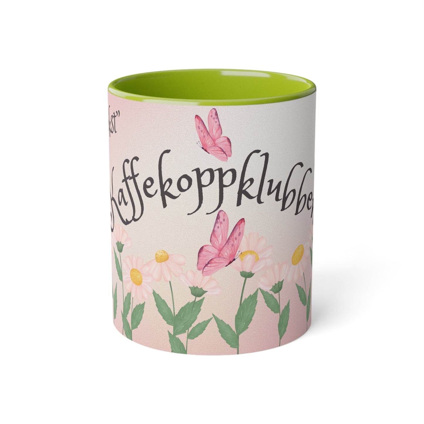 Sommerfugl 2 - Kaffekoppklubben med ditt navn/tekst
