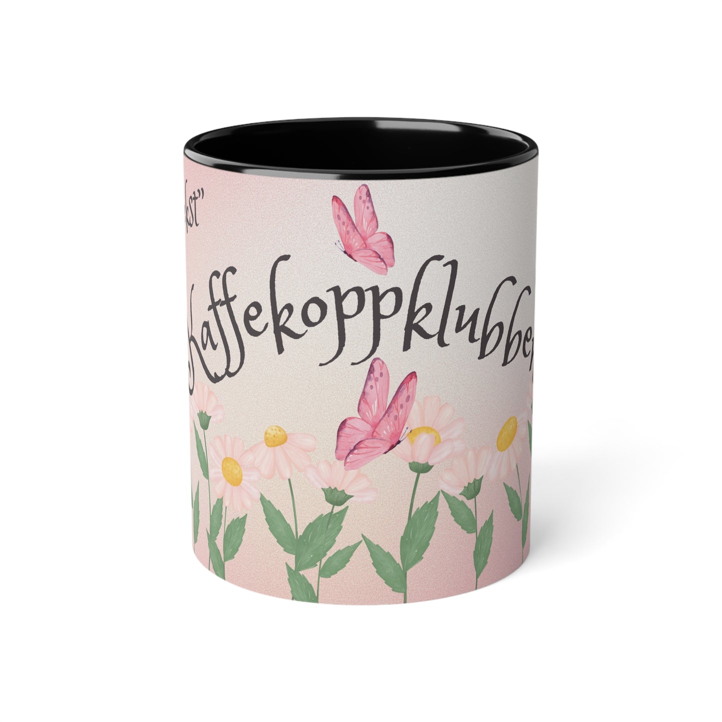 Sommerfugl 2 - Kaffekoppklubben med ditt navn/tekst
