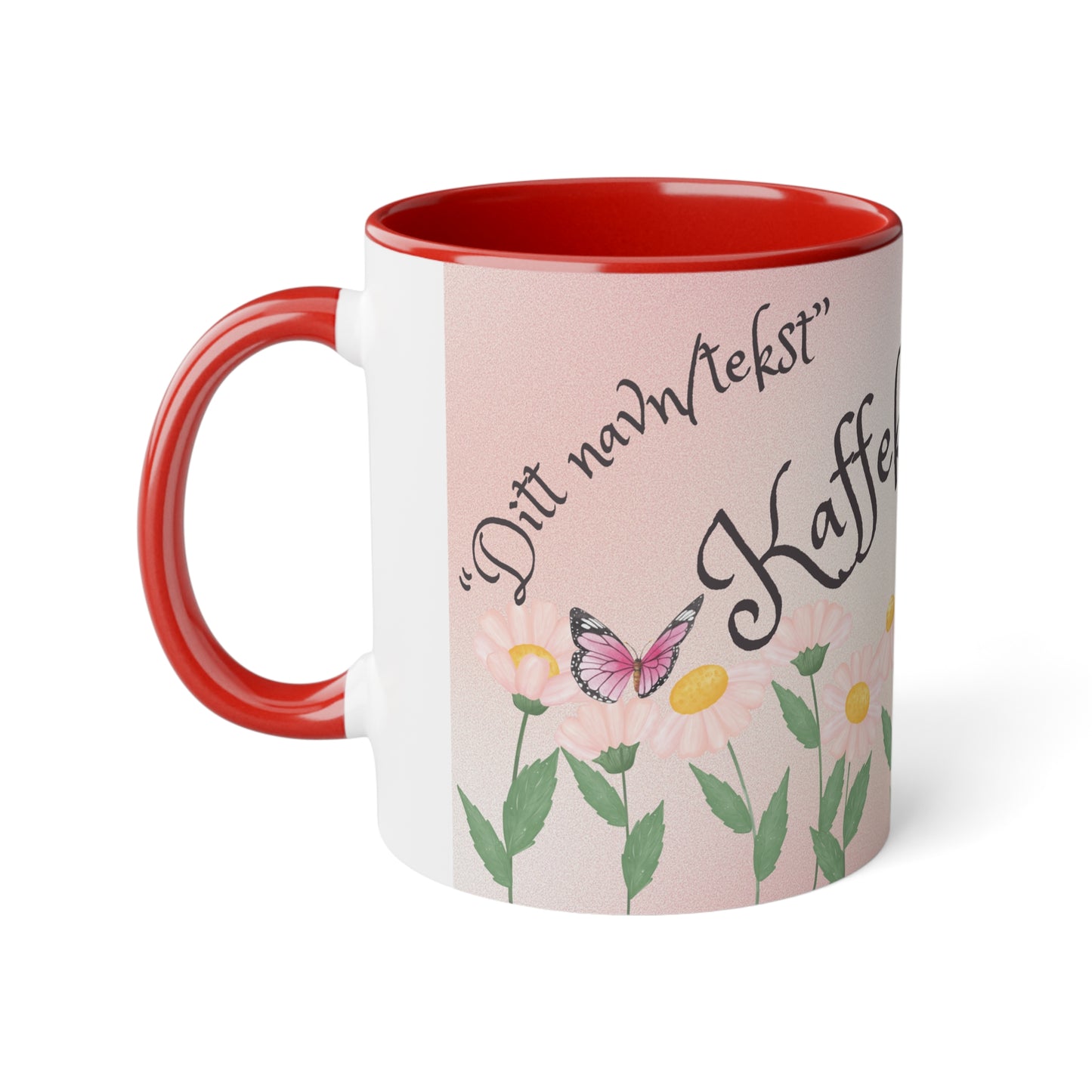 Sommerfugl 2 - Kaffekoppklubben med ditt navn/tekst