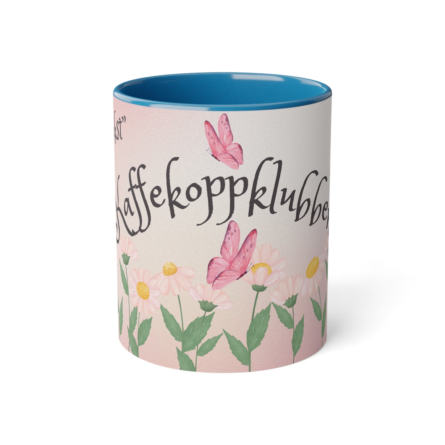 Sommerfugl 2 - Kaffekoppklubben med ditt navn/tekst