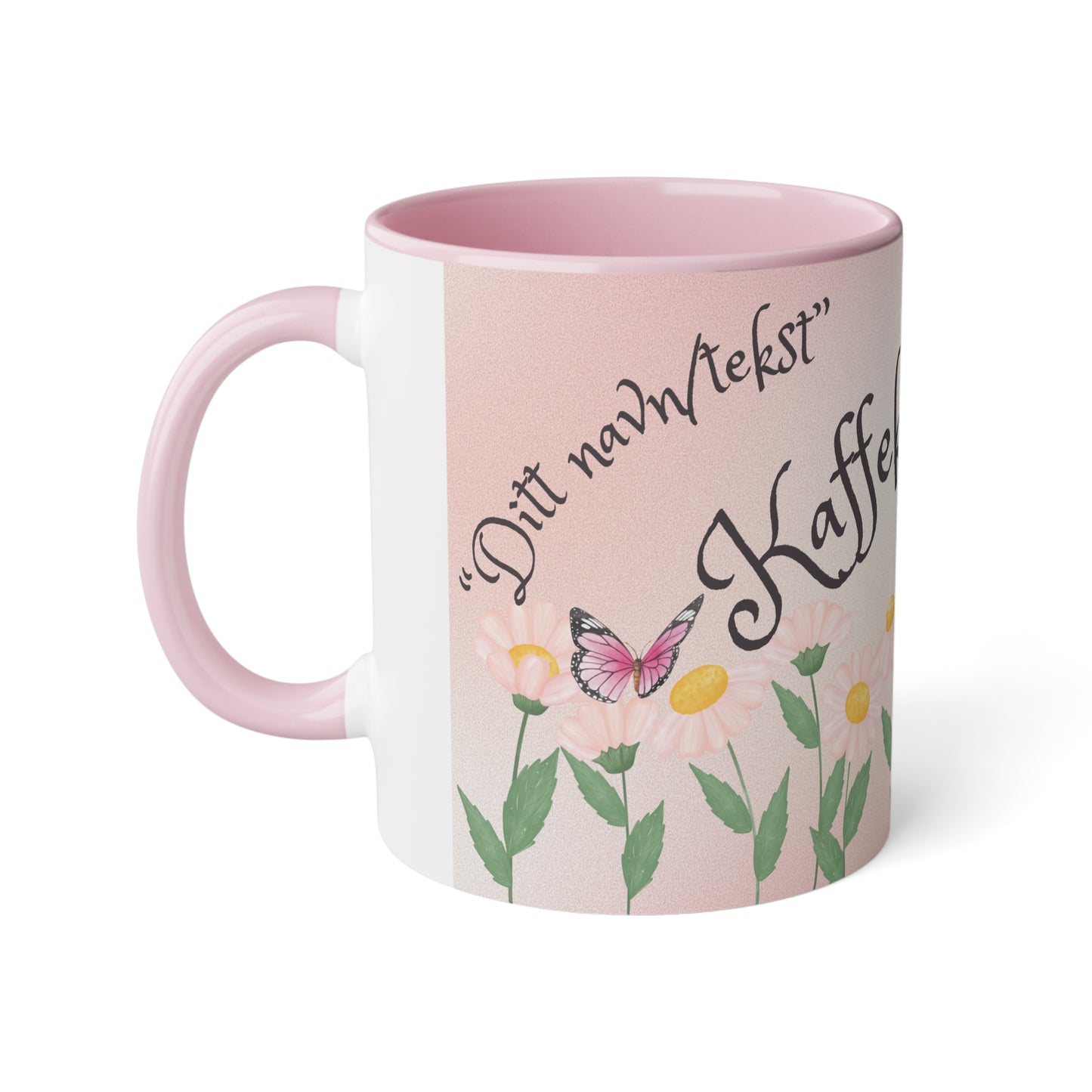 Sommerfugl 2 - Kaffekoppklubben med ditt navn/tekst