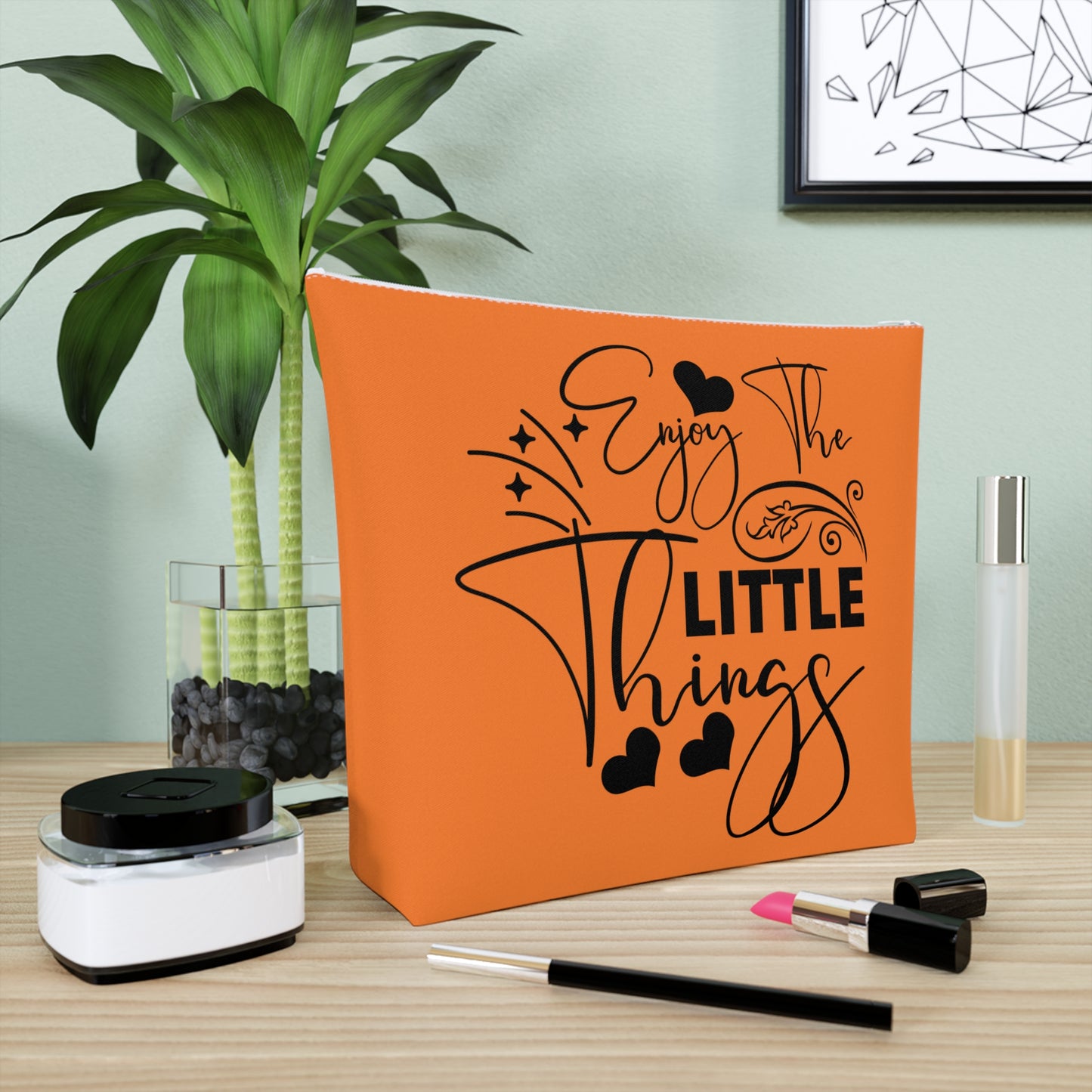 Enjoy the little things - Cotton Cosmetic Bag