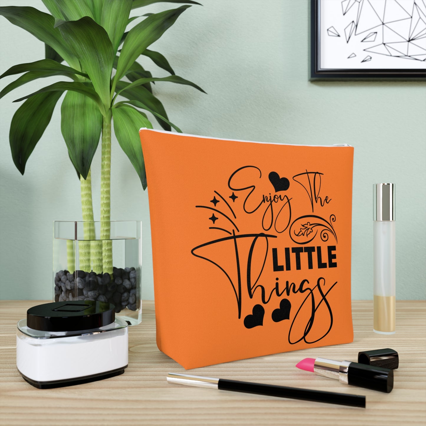 Enjoy the little things - Cotton Cosmetic Bag