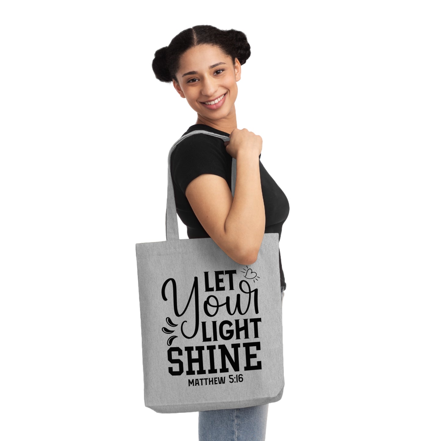 Let your light shine - Matt 5:16 - Woven Tote Bag