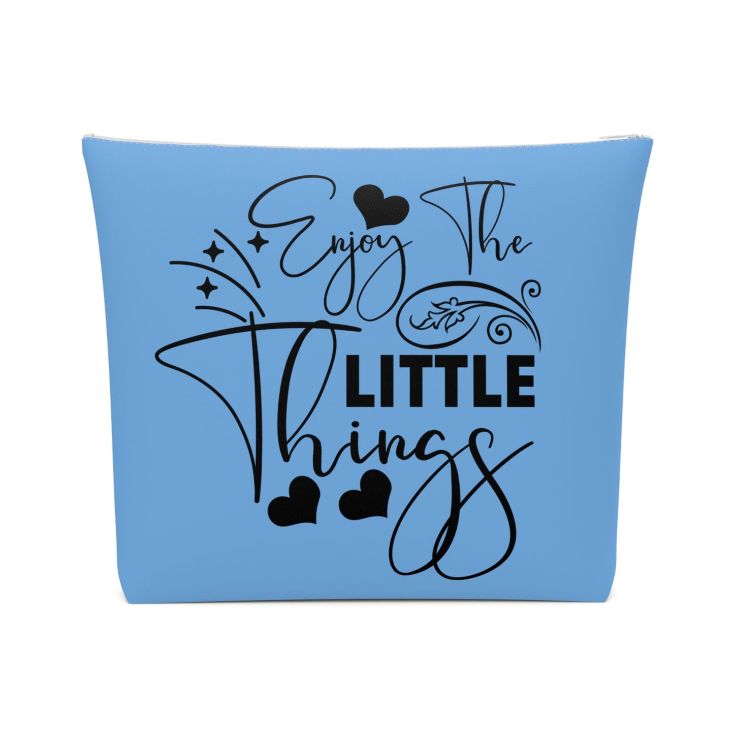 Enjoy the little things - Blue Cotton Cosmetic Bag