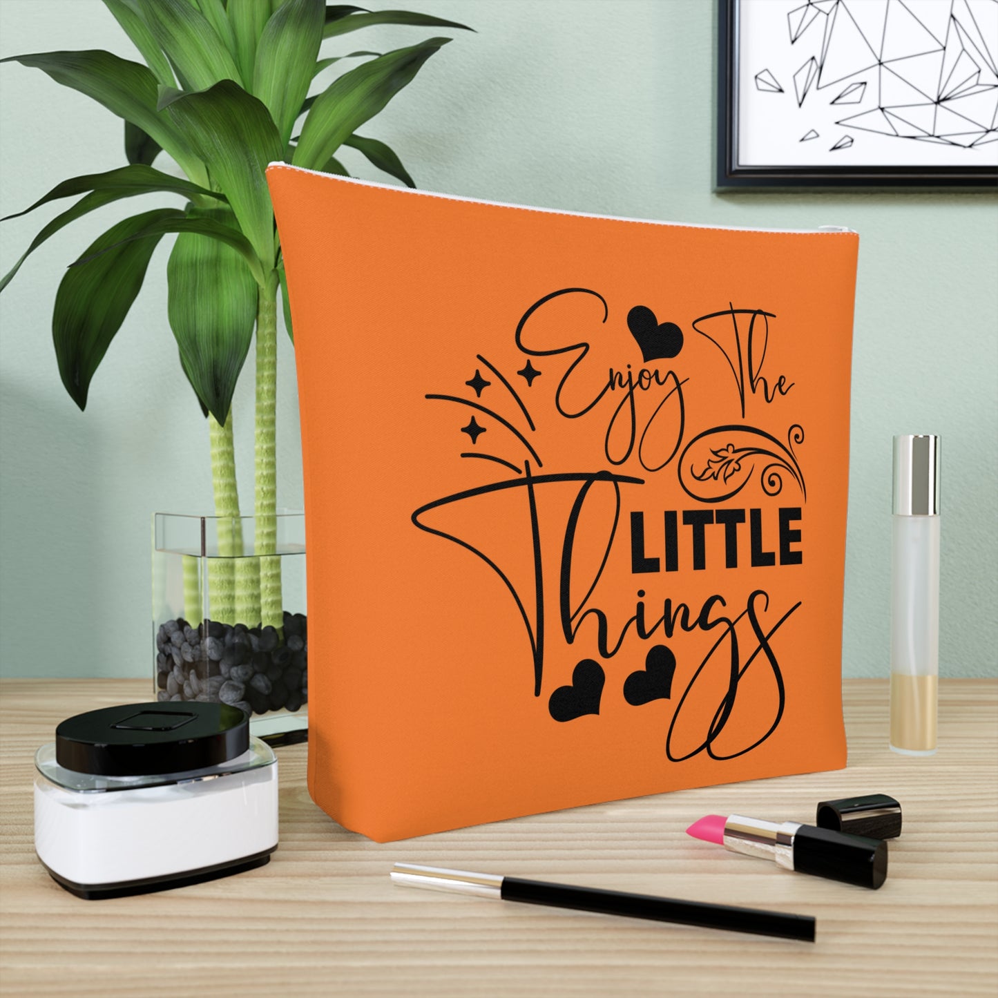 Enjoy the little things - Cotton Cosmetic Bag